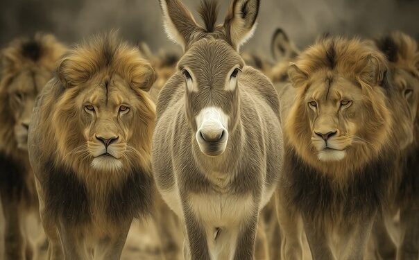 مقولة أسد بين الحميروحمارٌ بين الأسودكيف تُطبّق في العالم الثالث؟د. الياس ميشال الشويري:ترمز الى هيمنة خارجية تنتج زعيماً يبقى حماراً أمام رعاته…