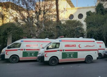 الصحة العالمية:تسليم وزارة الصحة فى سورياسيارات إسعاف من مركز الملك سلمان للإغاثة