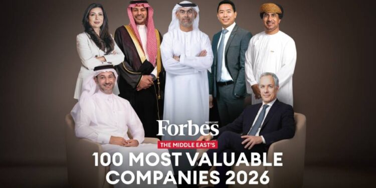 الإمارات والسعودية بالتساويفي المراكز العشر الأولى عام 2026على قائمة "فوربس"لأكبر مئة شركة عامةمن حيث القيمة السوقية في المنطقة...