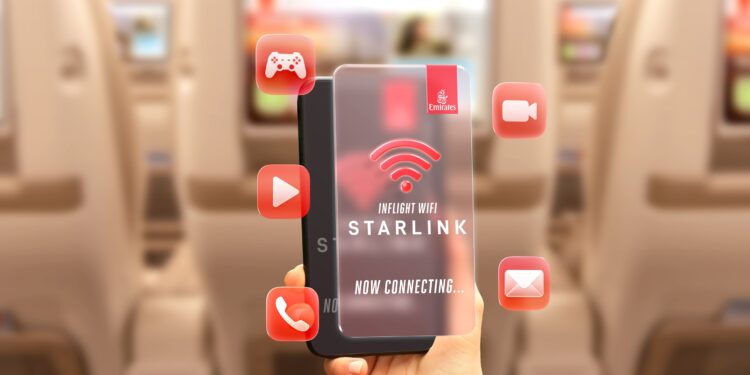 طيران الإمارات تُنجز أول عملية تركيب لنظام «ستارلينك»على متن طائرتها «إيرباص A380»