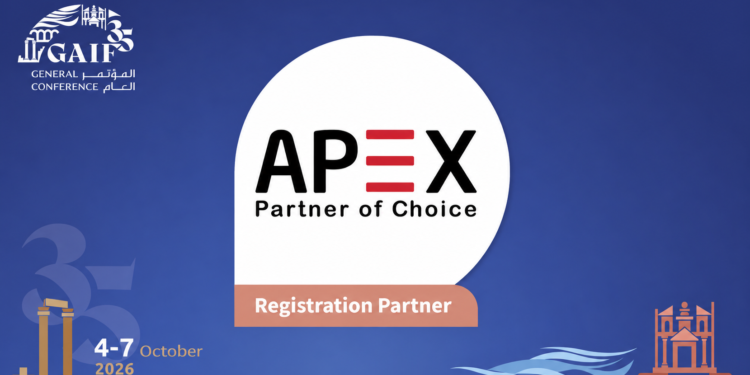 APEX ترسّخ حضورها العربيكداعم لقطاع التأمين و أنشطتهبانضمامها شريكا فاعلاالى مؤتمر الـ GAIF بنسخته الـ 35...