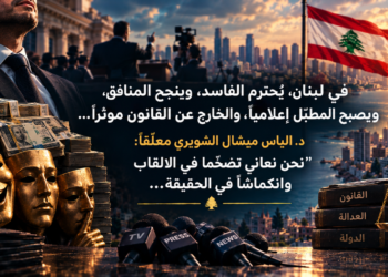 في لبنان، يُحترم الفاسد، وينجح المنافق، ويصبح المطبّل إعلامياً، والخارج عن القانون مؤثراً...د. الياس ميشال الشويري معلّقاً:"نحن نعاني تضخّماً في الالقاب وانكماشاً في الحقيقة..."